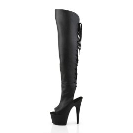 Pleaser ADORE-3019 Black Faux Leather/Black Matte