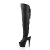 Pleaser ADORE-3019 Black Faux Leather/Black Matte