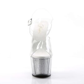 Pleaser ADORE-708SRS Clear/Silver SRS