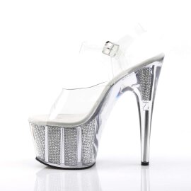 Pleaser ADORE-708SRS Clear/Silver SRS