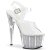Pleaser ADORE-708SRS Clear/Silver SRS