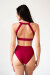 Pole Addict Open Back Top Wine