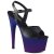Pleaser ADORE-709BP Black Faux Leather/Blue-Purple Ombre