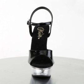 Pleaser ALLURE-609 Black Patent/Clear
