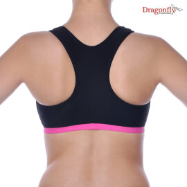 Dragonfly Top Sporty L Black / Hot Pink