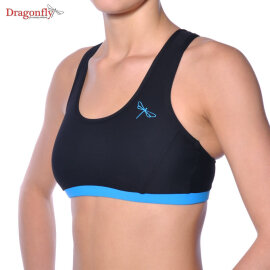 Dragonfly Top Sporty L Black / Sky Blue