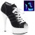 Pleaser DELIGHT-600SK-01 Black Canvas/Neon White