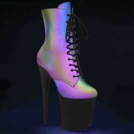 Pleaser FLAMINGO-1020REFL Rainbow Reflective/Black Matte