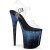 Pleaser FLAMINGO-808SS Clear/Black-Blue Multi Glitter