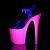 Pleaser FLAMINGO-808UVG Clear/Neon Hot Pink Glitter