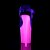 Pleaser FLAMINGO-808UVG Clear/Neon Hot Pink Glitter