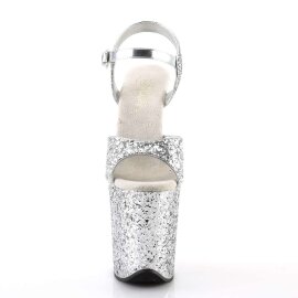 Pleaser FLAMINGO-810LG Silver Glitter/Silver Glitter