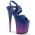 Pleaser FLAMINGO-822T Blue Faux Leather/Blue-Purple Ombre