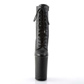 Pleaser INFINITY-1020 Black Faux Leather/Black Matte