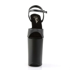 Pleaser INFINITY-909 Black Faux Leather/Black Matte