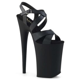 Pleaser INFINITY-997 Black Faux Leather/Black Matte