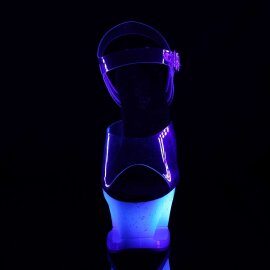 Pleaser MOON-708MER Clear/Blue Ombre