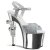 Pleaser REVOLVER-709G Silver Multi Glitter/Silver Chrome
