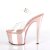 Pleaser SKY-308 Clear/Rose Gold Chrome