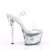 Pleaser SKY-308GF Clear/Silver Multi Glitter
