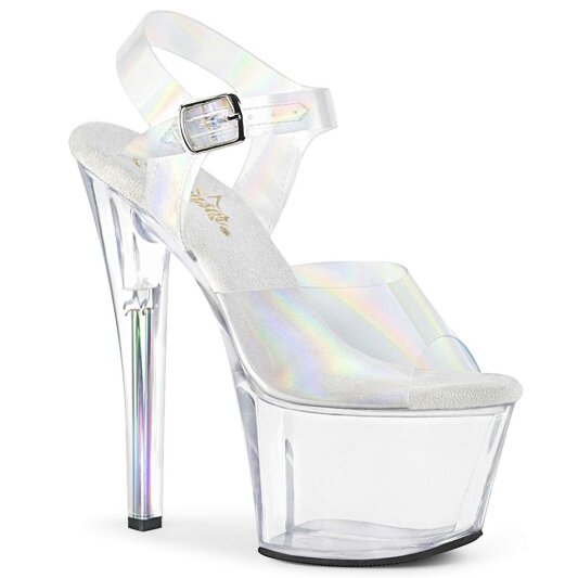 Pleaser SKY-308N-RBH Clear Hologram TPU/Clear