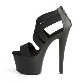 Pleaser SKY-369 Black Elastic Band/Black Matte