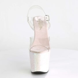 Pleaser UNICORN-708LG Clear/Opal Multi Glitter