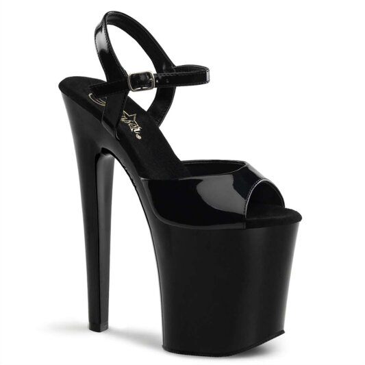Pleaser XTREME-809 Black Patent/Black