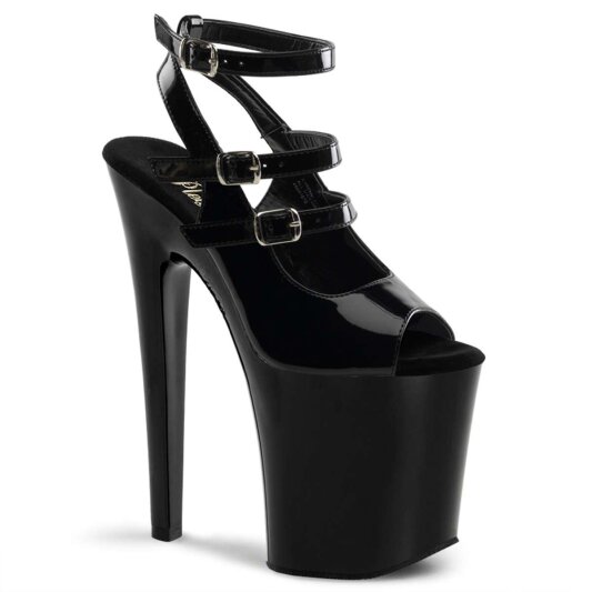 Pleaser XTREME-873 Black Patent/Black