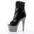 Pleaser ADORE-1008SQ Black Sequins/Dark Pewter Chrome EU-38 / US-8
