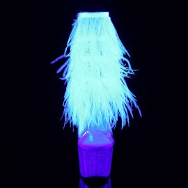 Pleaser ADORE-1017MFF Clear-White Marabou/Clear-Glitter EU-35 / US-5