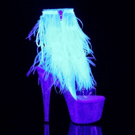 Pleaser ADORE-1017MFF Clear-White Marabou/Clear-Glitter EU-35 / US-5