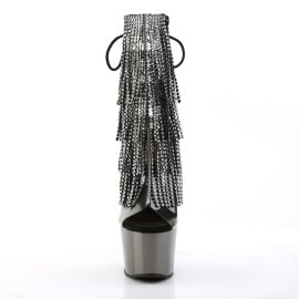 Pleaser ADORE-1017RSF Clear-Black/Dark Pewter Chrome...
