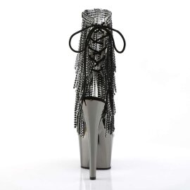 Pleaser ADORE-1017RSF Clear-Black/Dark Pewter Chrome EU-36 / US-6