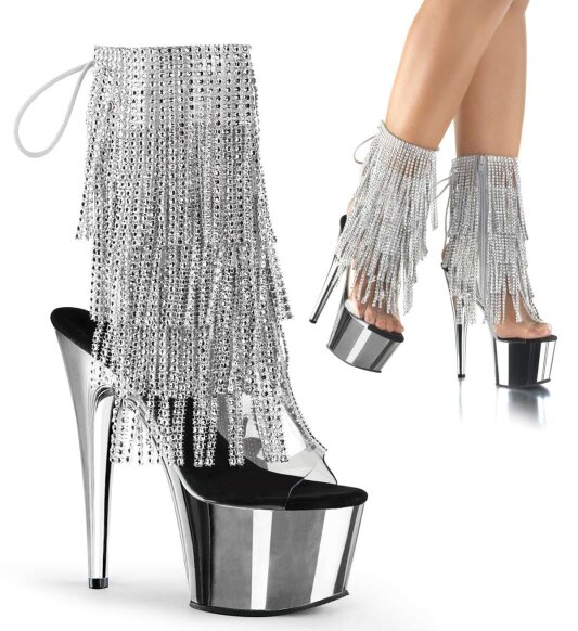 Pleaser ADORE-1017RSF Clear-Silver/Silver Chrome EU-39 / US-9