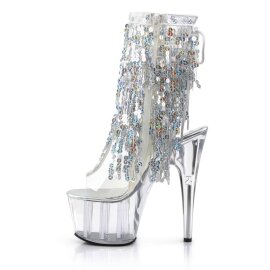 Pleaser ADORE-1017SQF Clear-Silver Holo/Clear EU-40 / US-10