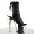 Pleaser ADORE-1018 Black Faux Leather/Silver Chrome EU-40 / US-10