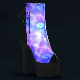 Pleaser ADORE-1018REFL Purple-Blue Reflective/Black Matte...