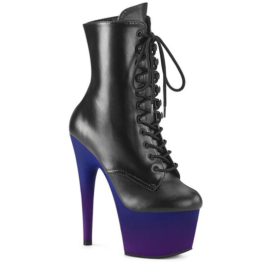 Pleaser ADORE-1020BP Black Faux Leather/Blue-Purple Ombre EU-35 / US-5