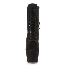 Pleaser ADORE-1020FS Black Faux Suede/Black Faux Suede...