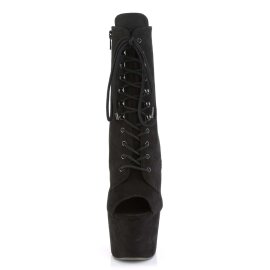 Pleaser ADORE-1021FS Black Faux Suede/Black Faux Suede...