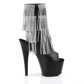 Pleaser ADORE-1024RSF Black Faux Leather-Silver/Black Matte EU-36 / US-6