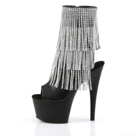 Pleaser ADORE-1024RSF Black Faux Leather-Silver/Black Matte EU-39 / US-9