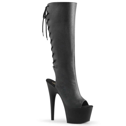 Pleaser ADORE-2018 Black Faux Leather/Black Matte EU-42 / US-12