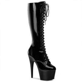 Pleaser ADORE-2023 Black Stretch Patent/Black EU-38 / US-8