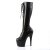 Pleaser ADORE-2023 Black Stretch Faux Leather/Black Matte EU-40 / US-10