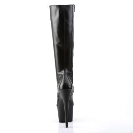 Pleaser ADORE-2023 Black Stretch Faux Leather/Black Matte EU-39 / US-9