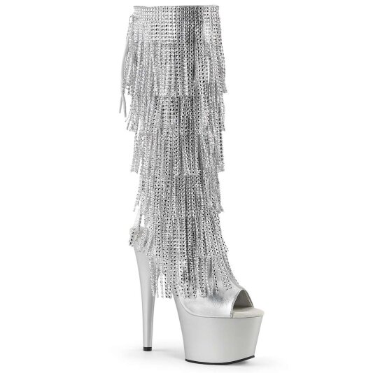 Pleaser ADORE-2024RSF Silver Metallic Pu/Silver Matte EU-37 / US-7