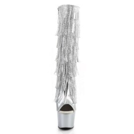 Pleaser ADORE-2024RSF Silver Metallic Pu/Silver Matte...