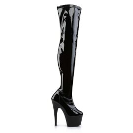 Pleaser ADORE-3000 Black Stretch Patent/Black EU-35 / US-5